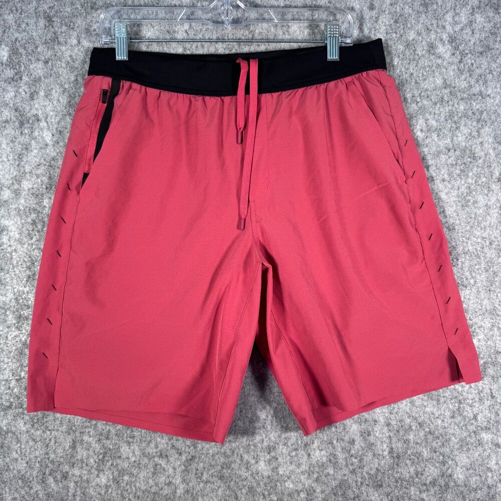Ten Thousand Interval Shorts Mens Large Red Lined Workout Athletic Performance